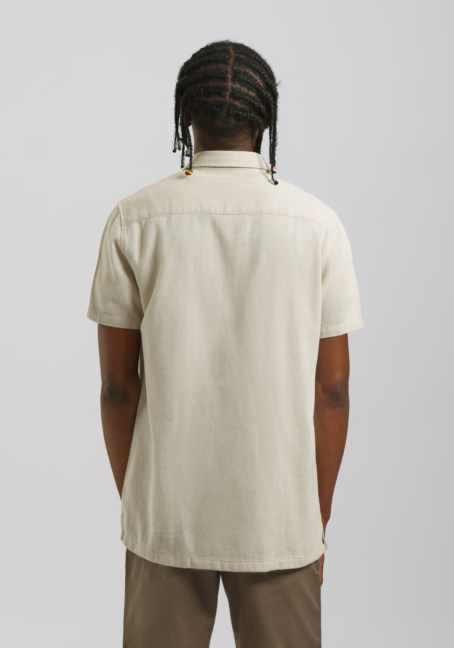 Camicia mezza manica misto cotone|Colore:Beige