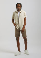 Camicia mezza manica misto cotone|Colore:Beige
