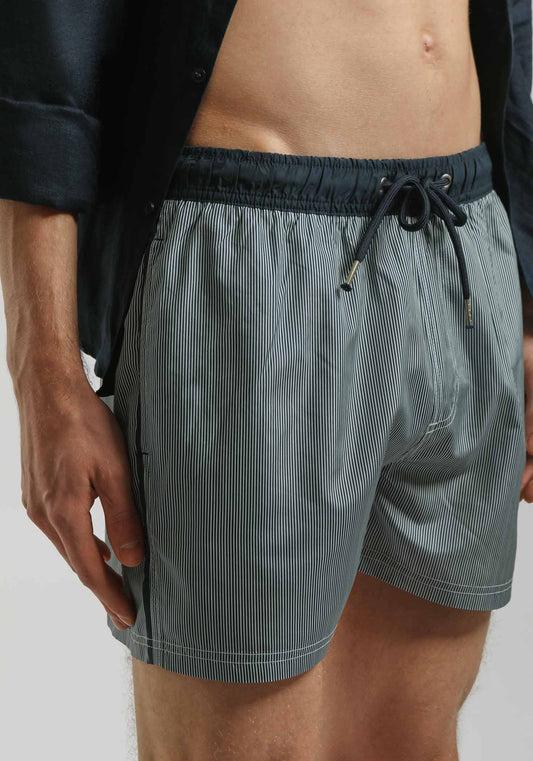 Costume a righe|Colore:Denim
