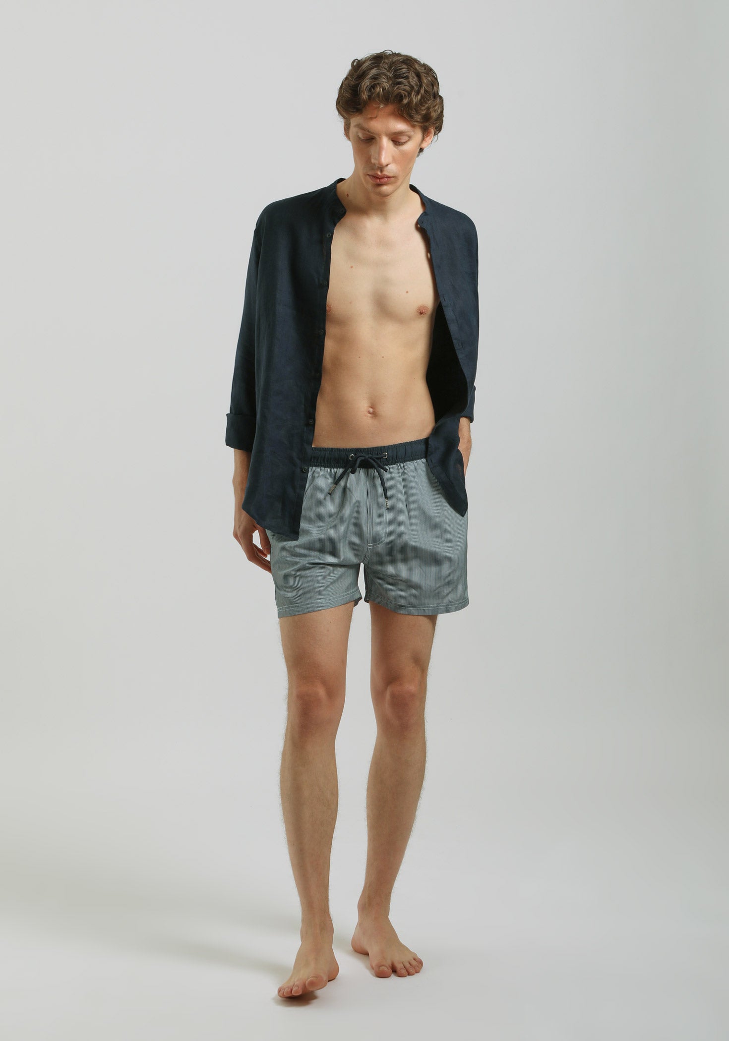 Costume a righe|Colore:Denim