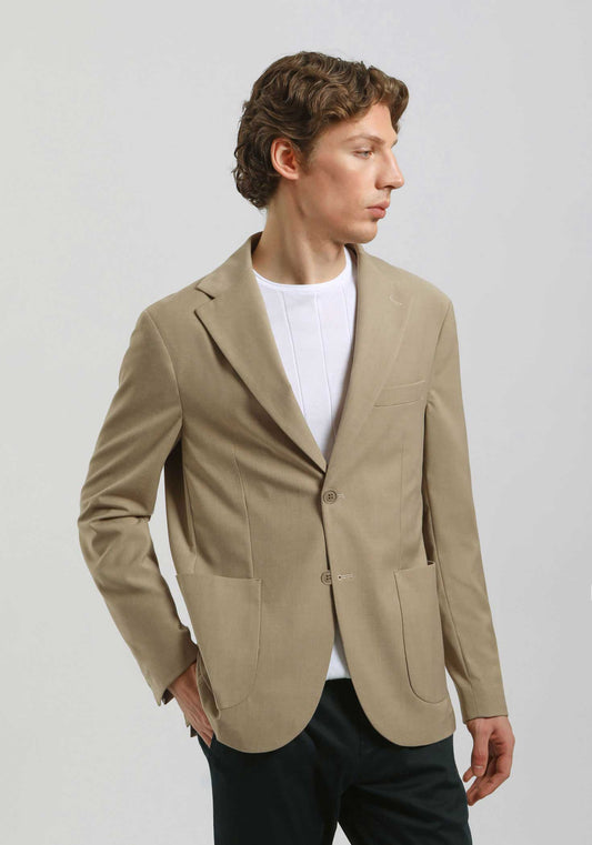 Giacca tinta unita|Colore:Beige