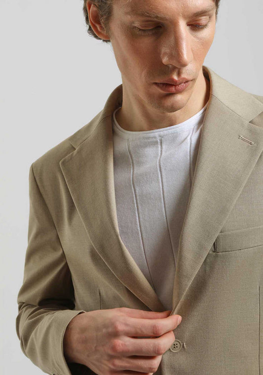 Giacca tinta unita|Colore:Beige