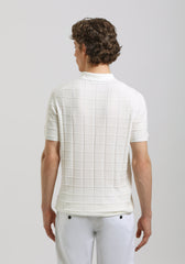 Polo in maglia a coste|Colore:Off white