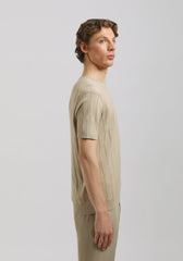 T-shirt in maglia a coste|Colore:Beige