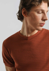T-shirt in maglia forata|Colore:Rame