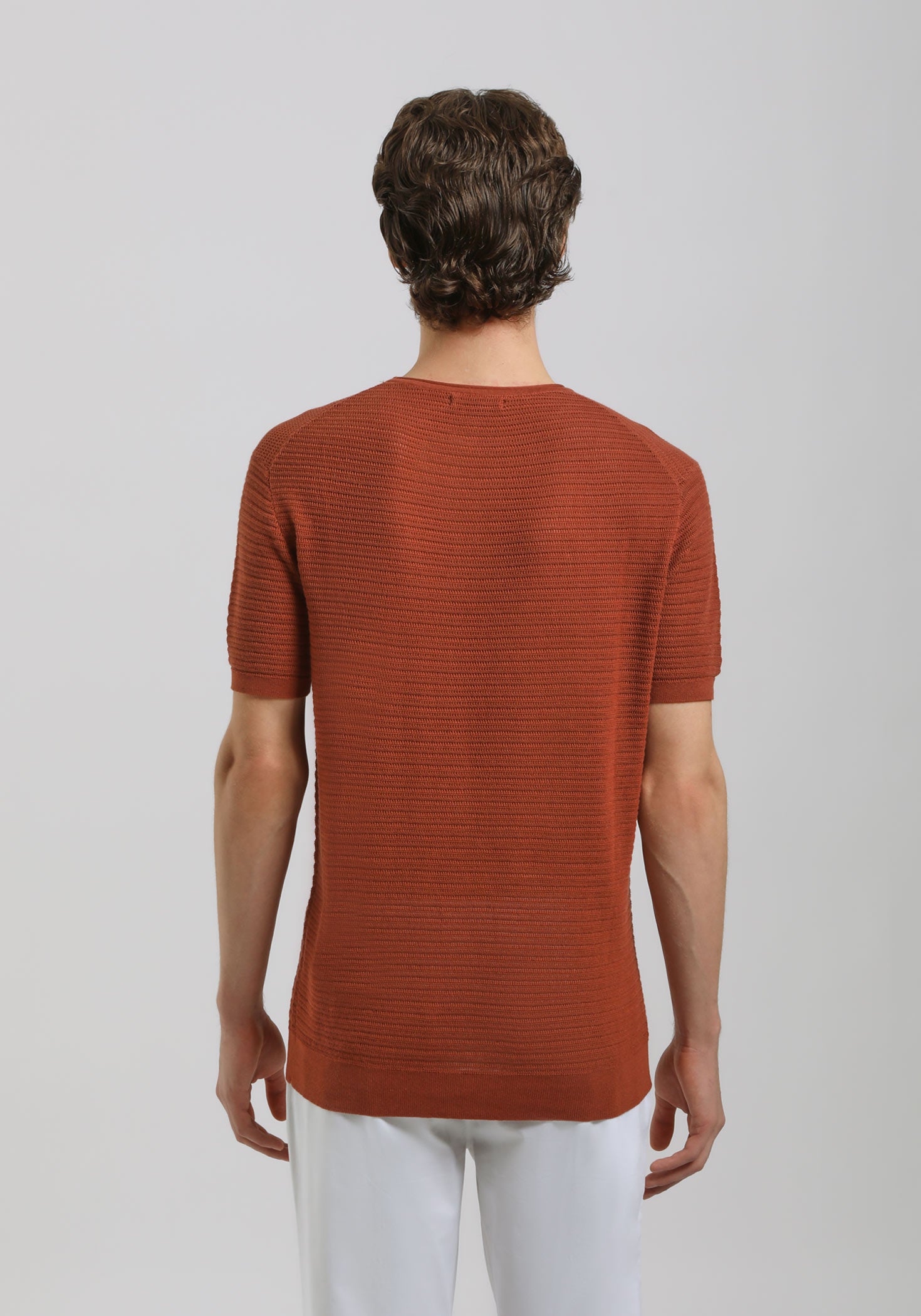 T-shirt in maglia forata|Colore:Rame