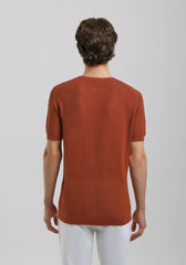 T-shirt in maglia forata|Colore:Rame