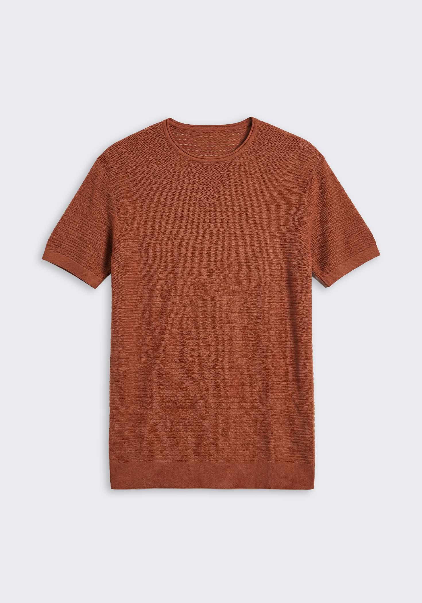 T-shirt in maglia forata|Colore:Rame