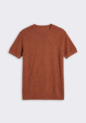 T-shirt in maglia forata|Colore:Rame