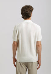 Cardigan polo in maglia|Colore:Off white