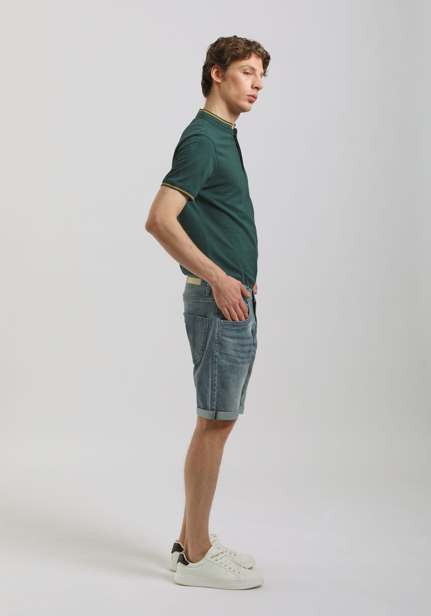 Bermuda di jeans slim fit|Colore:Jeans