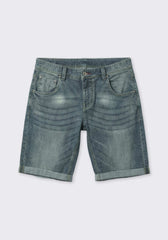 Bermuda di jeans slim fit|Colore:Jeans