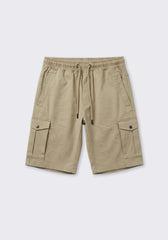 Bermuda cargo in felpa|Colore:Sabbia