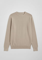 Maglia girocollo 100% cotone|Colore:Sabbia