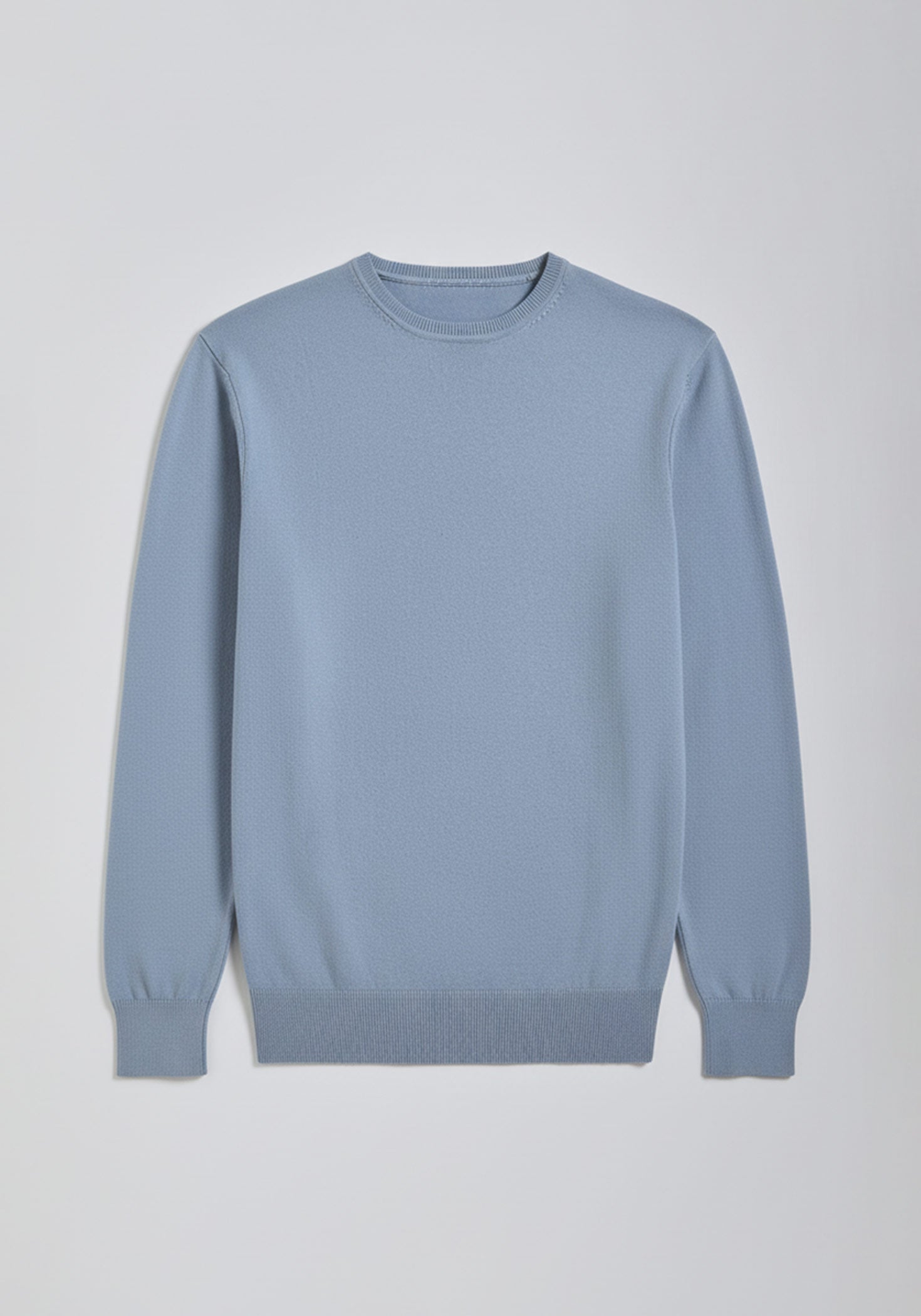 Maglia girocollo tinta unita|Colore:Ciano