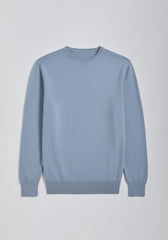 Maglia girocollo tinta unita|Colore:Ciano