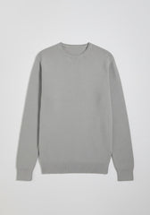 Maglia girocollo in cotone|Colore:Grigio melange