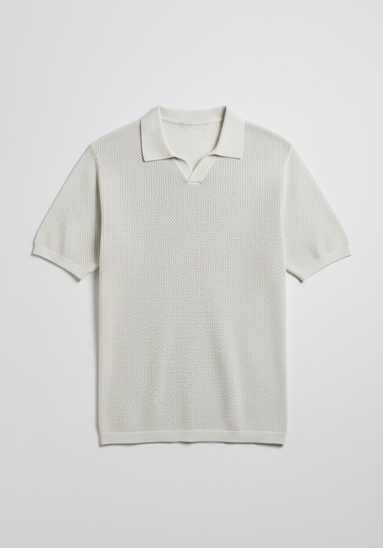 Polo in maglia forata|Colore:Ecrù