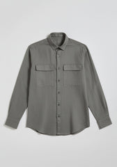 Camicia misto lino con tasconi|Colore:Grigio