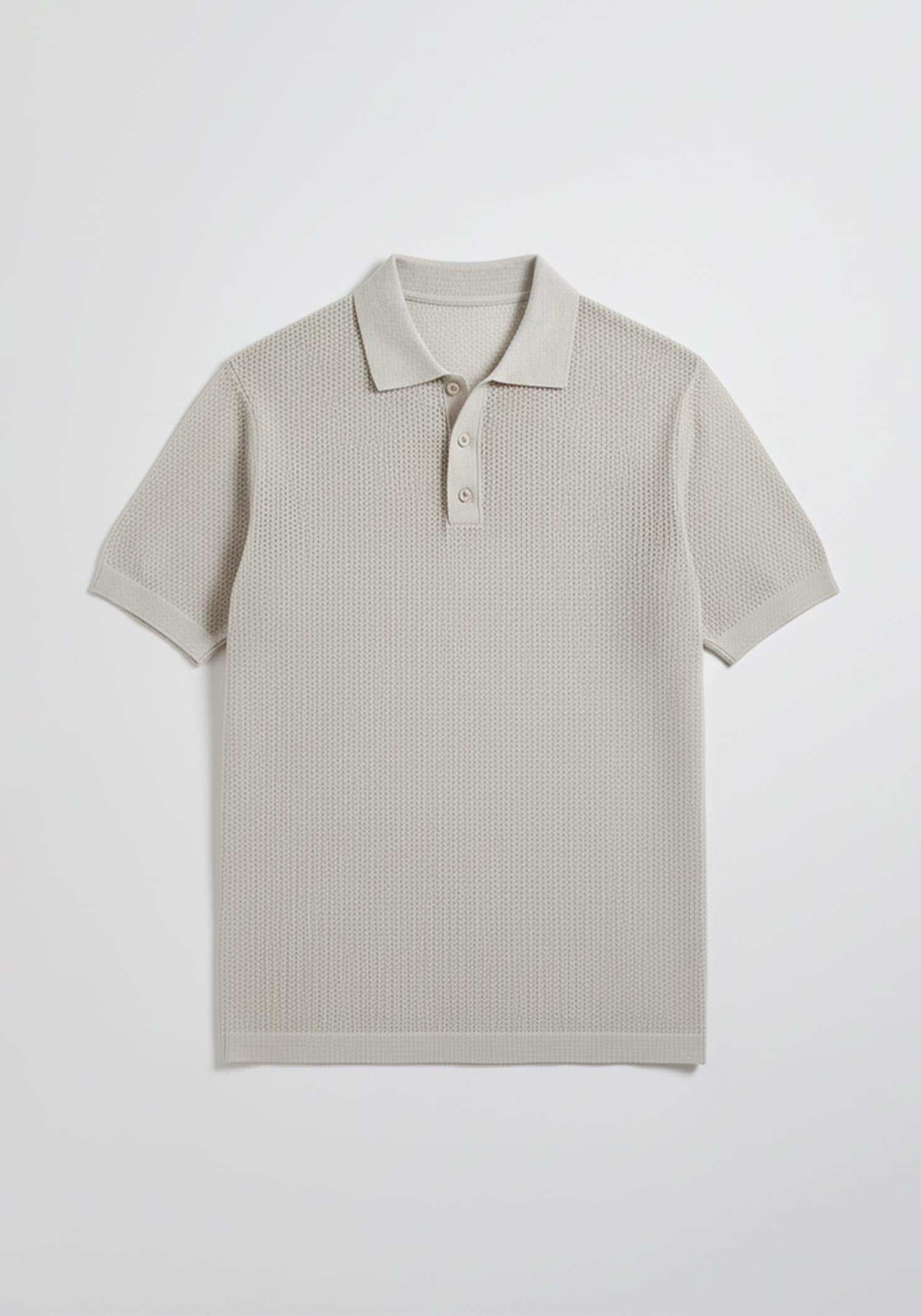 Polo in maglia forata|Colore:Beige melange