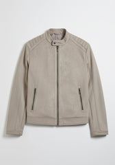 Giubbotto biker effetto camoscio|Colore:Sabbia