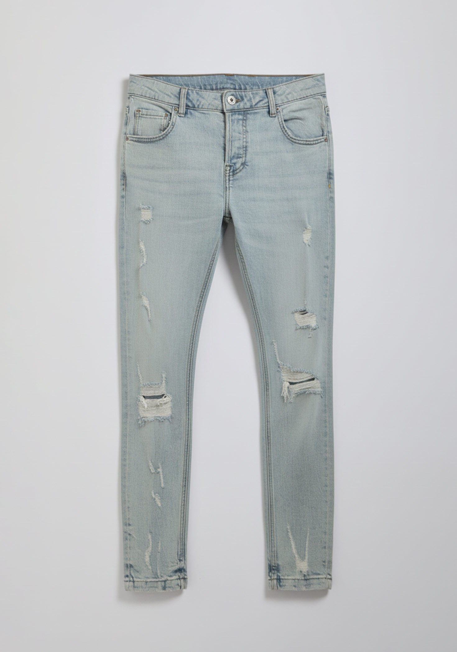 Jeans skinny fit con strappi|Colore:Jeans
