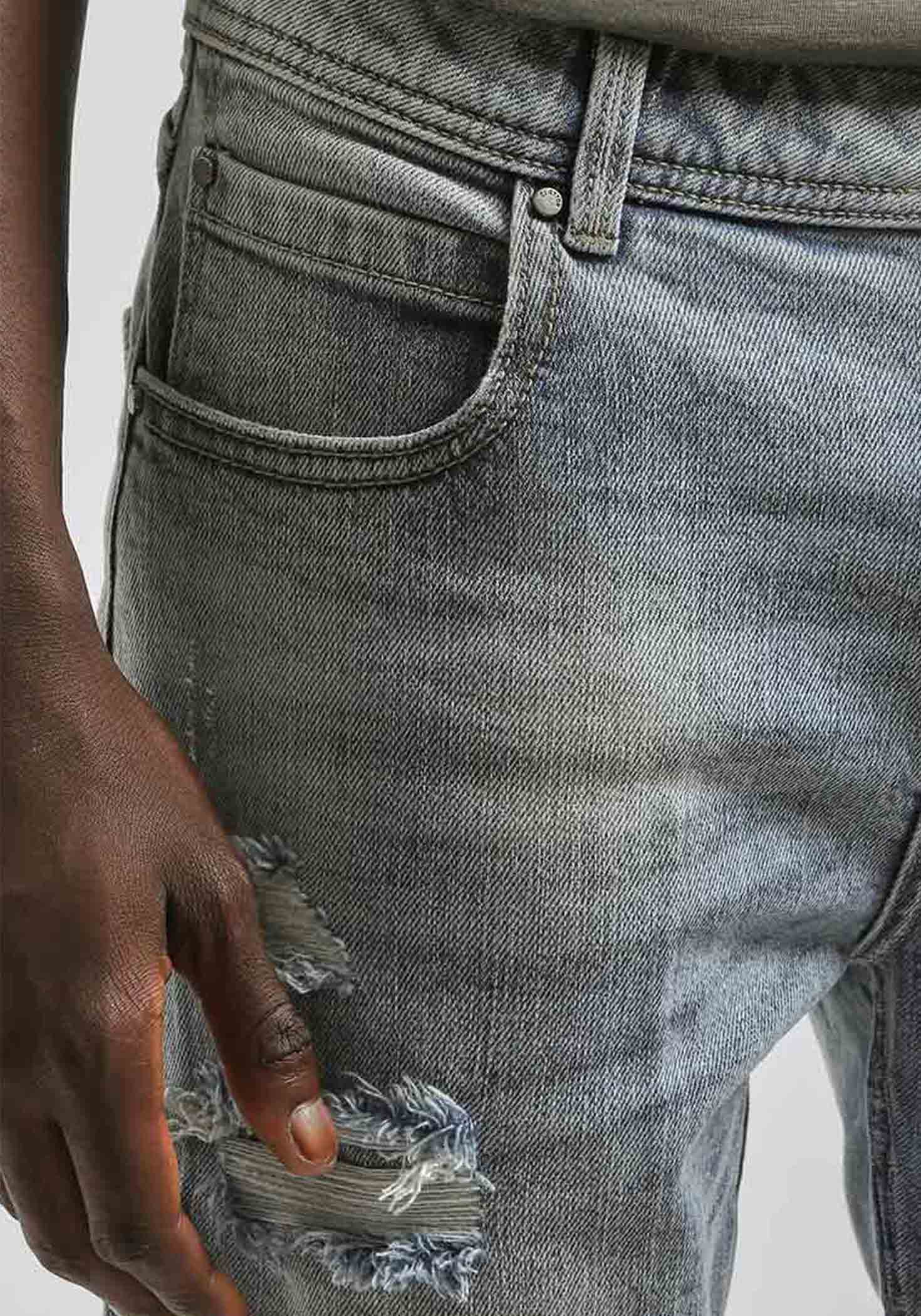 Jeans skinny fit con strappi|Colore:Jeans