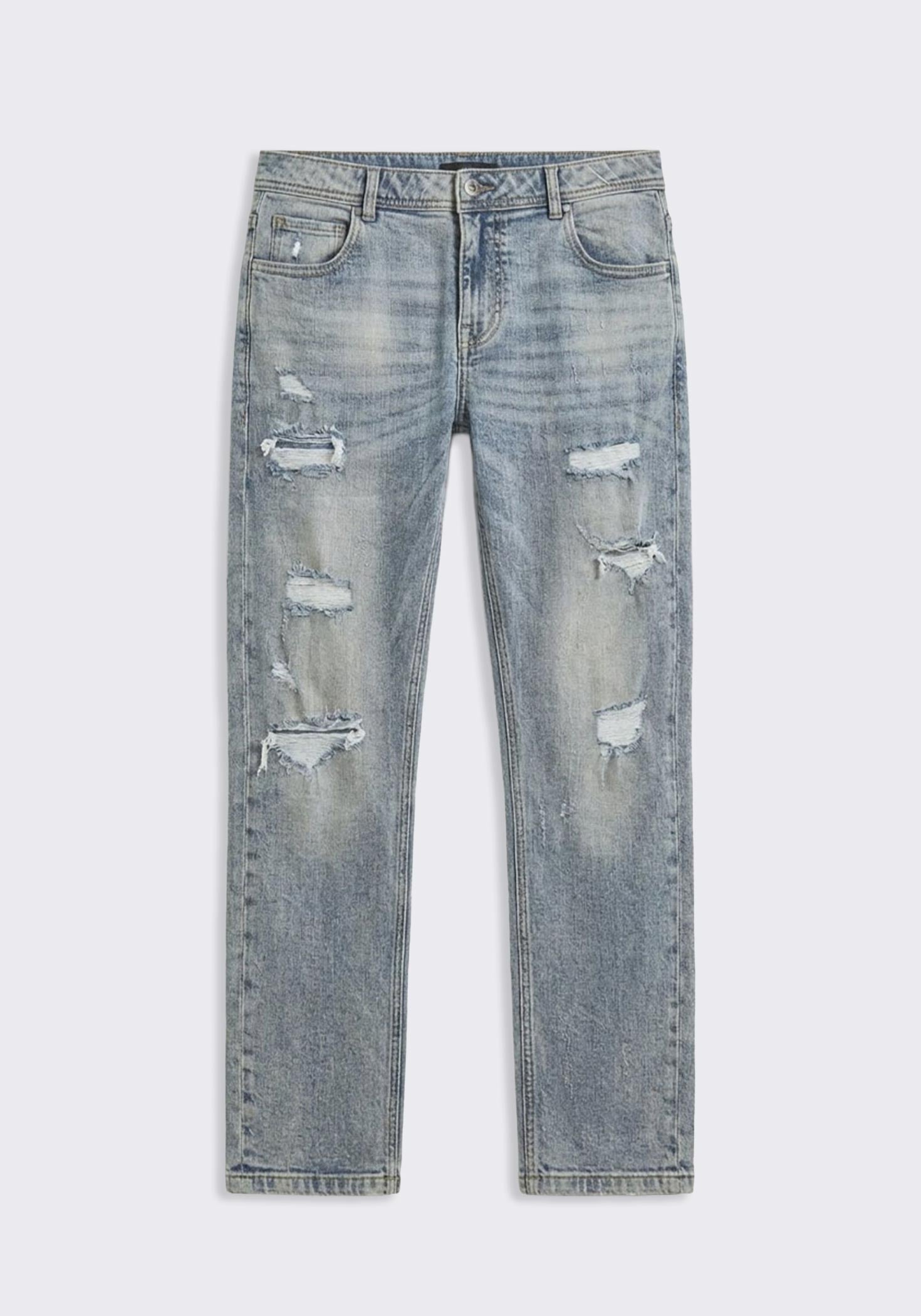 Jeans skinny fit con strappi|Colore:Jeans