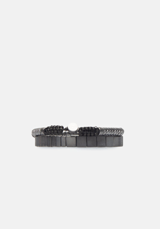 Set di bracciali a cubi|Colore:Grigio