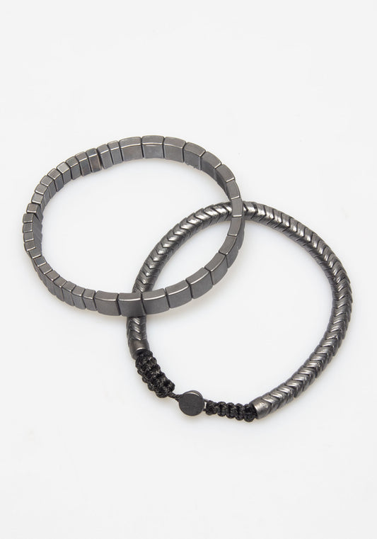 Set di bracciali a cubi|Colore:Grigio