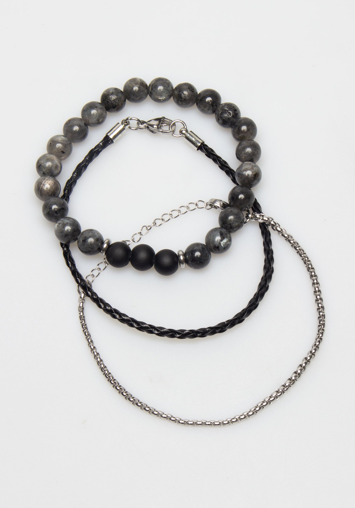 Set di bracciali misto|Colore:Nero