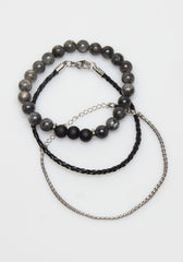 Set di bracciali misto|Colore:Nero