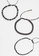 Set di bracciali misto|Colore:Nero