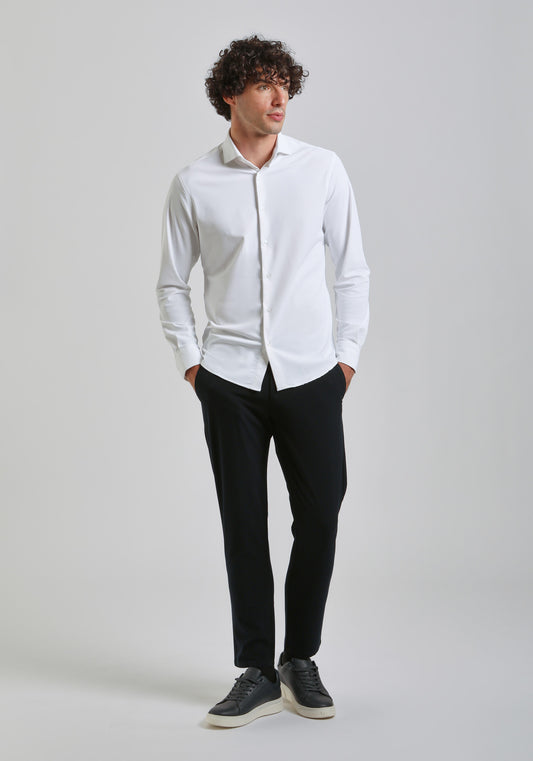 Pantaloni chino misto viscosa|Colore:Blue