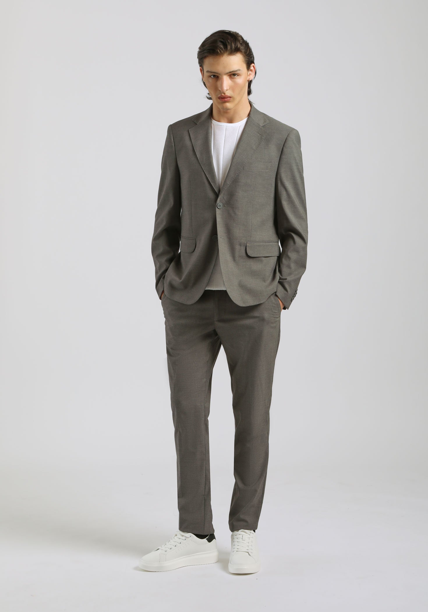 Abito tinta unita|Colore:Grigio