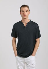 T-shirt con scollo a V|Colore:Avion