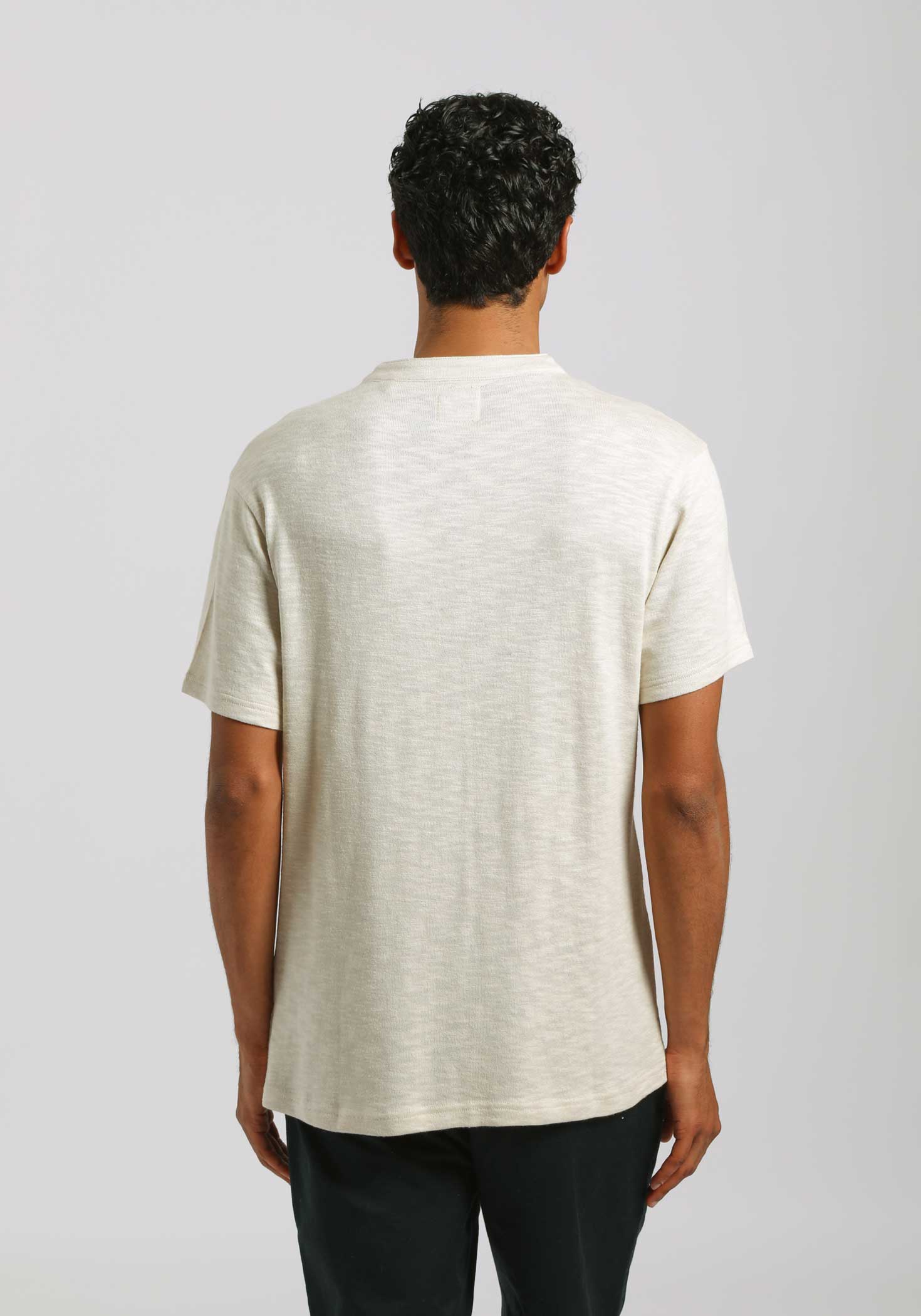 T-shirt con scollo a V|Colore:Beige melange