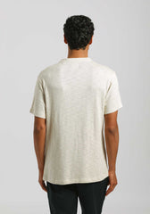 T-shirt con scollo a V|Colore:Beige melange