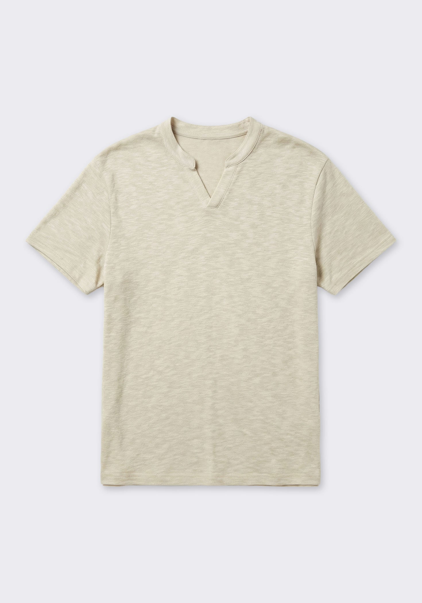 T-shirt con scollo a V|Colore:Beige melange
