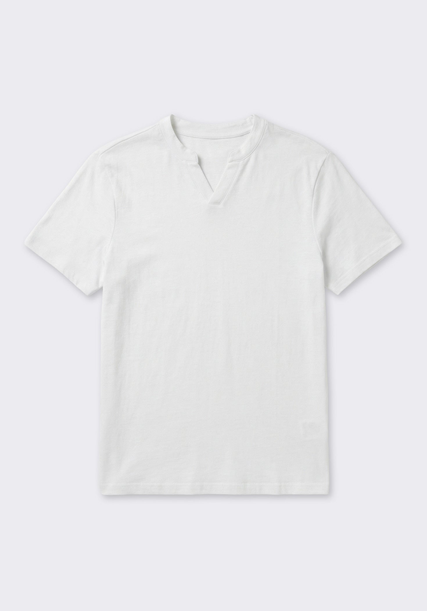 T-shirt con scollo a V|Colore:Bianco