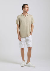 Polo effetto lino|Colore:Beige
