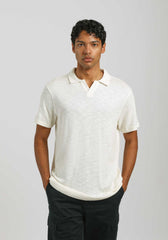 Polo effetto lino|Colore:Off white