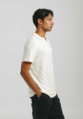 Polo effetto lino|Colore:Off white