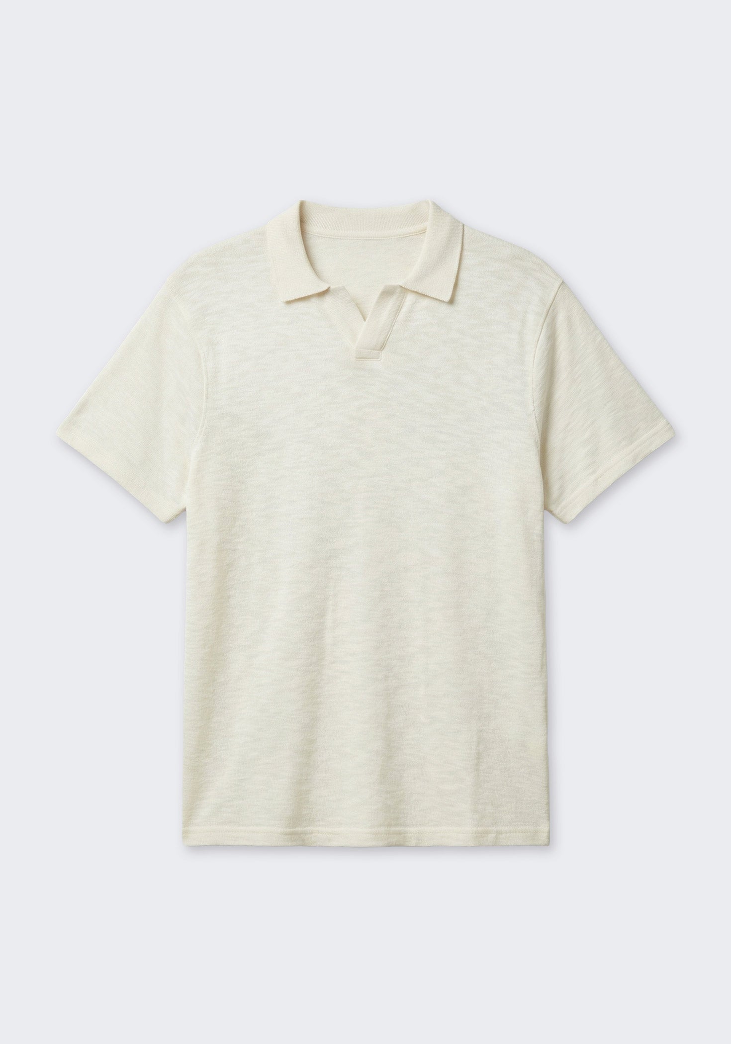 Polo effetto lino|Colore:Off white