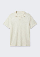 Polo effetto lino|Colore:Off white