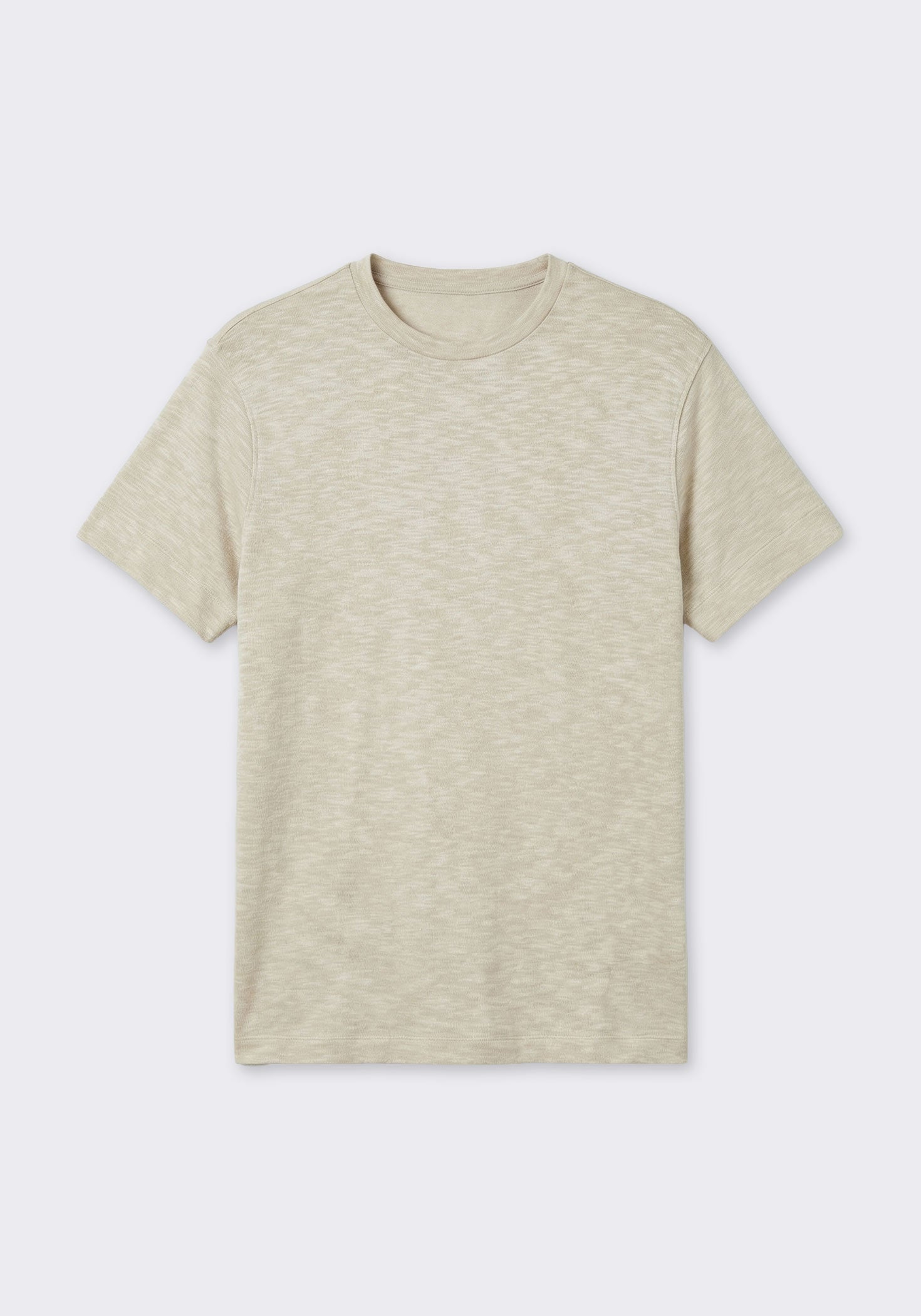 T-shirt effetto lino|Colore:Beige melange