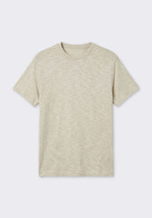 T-shirt effetto lino|Colore:Beige melange