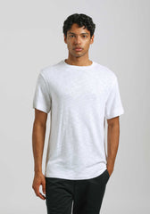 T-shirt effetto lino|Colore:Bianco