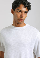 T-shirt effetto lino|Colore:Bianco