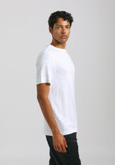T-shirt effetto lino|Colore:Bianco